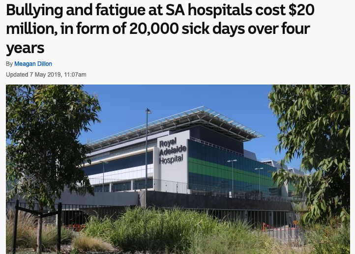 Bullying and fatigue at SA hospitals cost $20 million